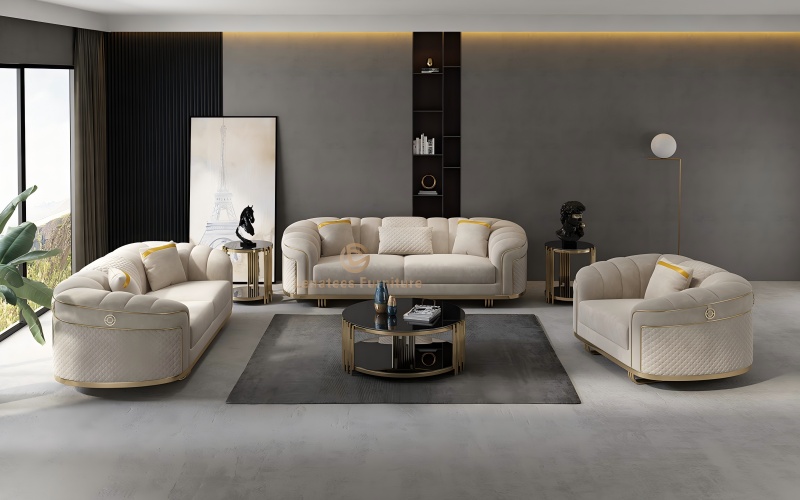Italiensk importerad linne | Lågmässig high-end tygsoffa