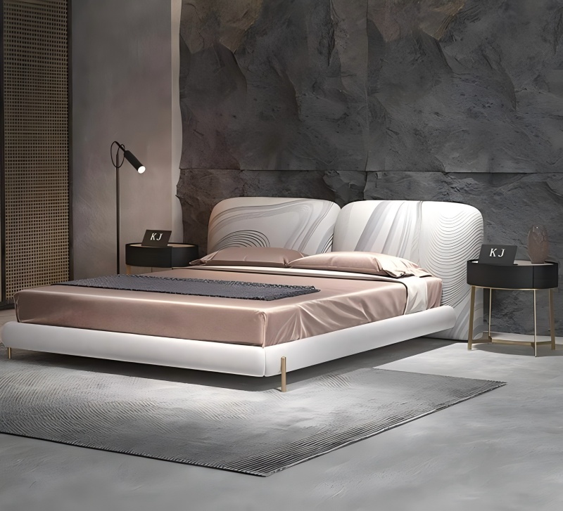 Milano designer läderbädd med matt beröring